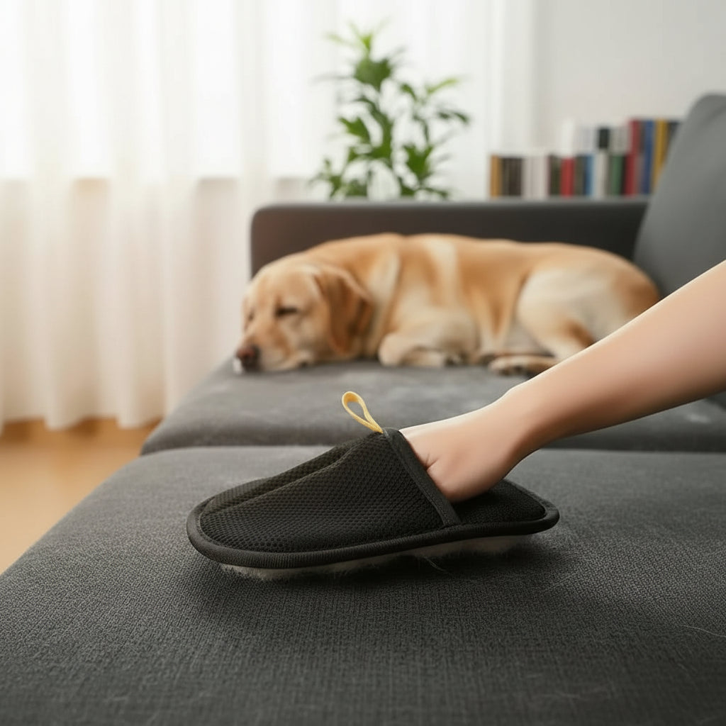alt="Brosse à poils pour chiens et chats - toilettage poils doux facile"